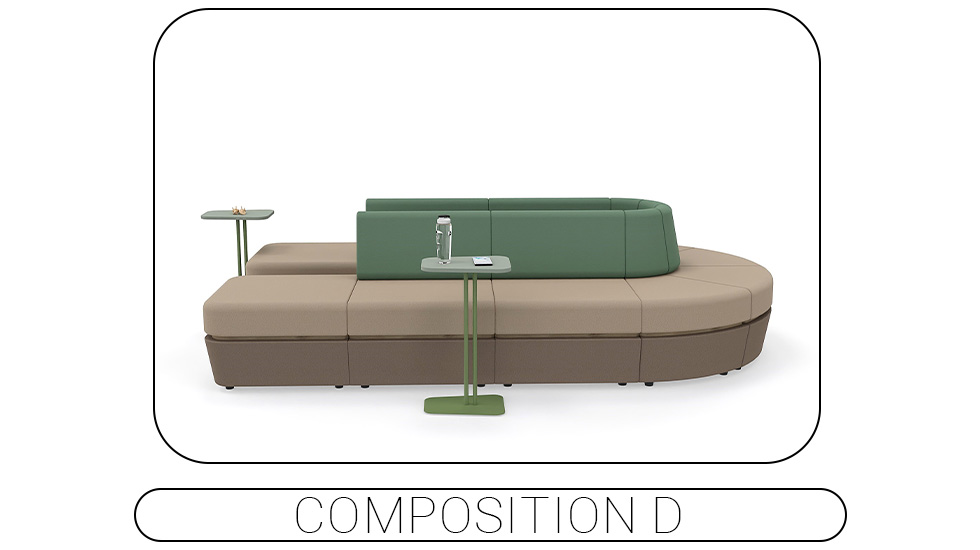 Banquette d’accueil reconfigurable Sitiq