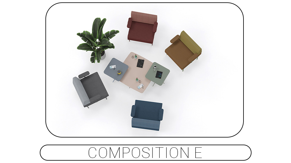 Banquette d’accueil reconfigurable Sitiq