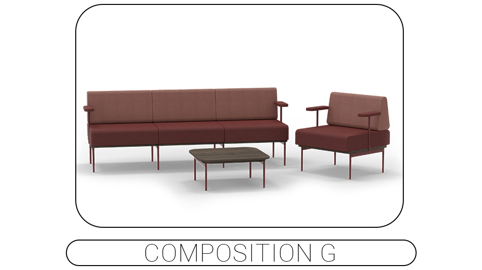 Banquette d’accueil reconfigurable Sitiq