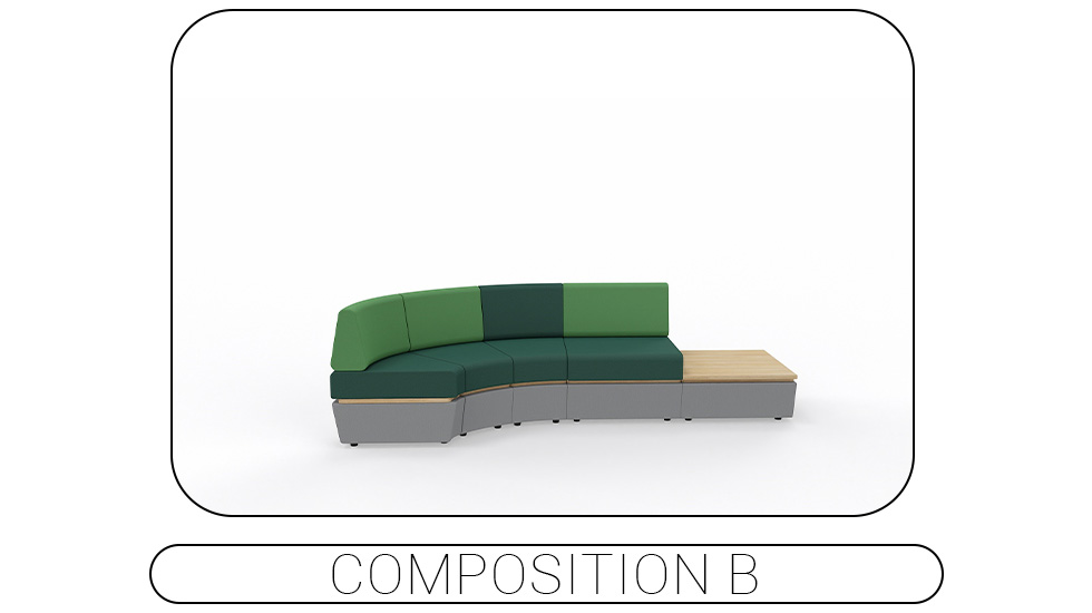 Banquette d’accueil reconfigurable Sitiq