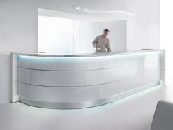 Banque d'accueil en angle Valde