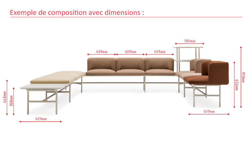 Banquette d'accueil Agora MDD