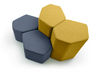Ensemble de 4 poufs Bazalto