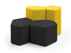 Ensemble de 4 poufs Bazalto