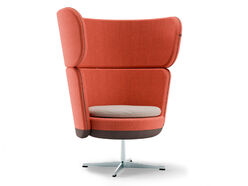 Fauteuil pivotant Manny avec dossier haut 