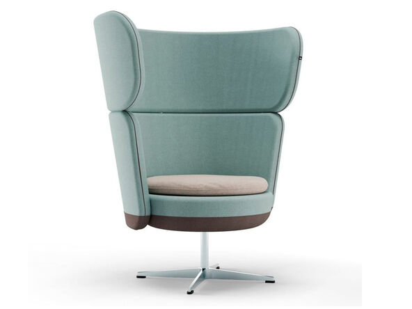 Fauteuil pivotant Manny avec dossier haut 