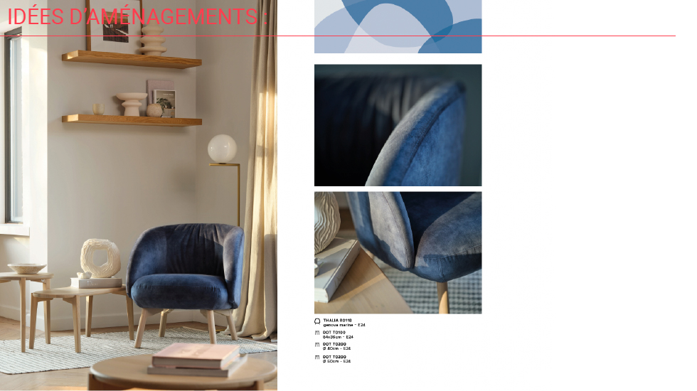 Banquettes et poufs Thalia