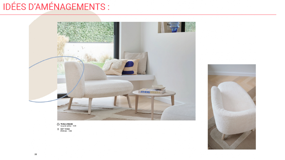 Banquettes et poufs Thalia