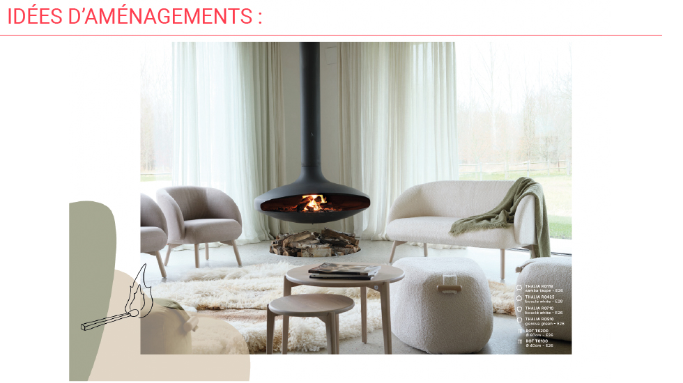 Banquettes et poufs Thalia