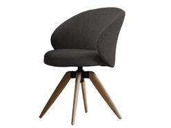 Fauteuil giratoire Neo avec pieds en bois de chêne