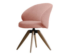 Fauteuil giratoire Neo avec pieds en bois de chêne