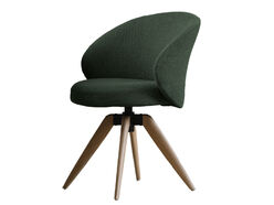 Fauteuil giratoire Neo avec pieds en bois de chêne