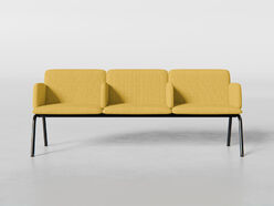 Banquette 3 places Valto avec accoudoirs