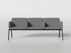 Banquette 3 places Valto avec accoudoirs
