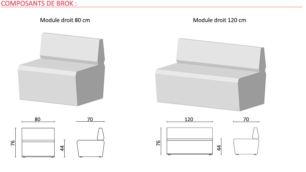 Canapé modulaire Brok 