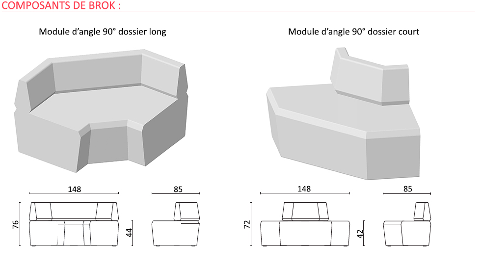 Canapé modulaire Brok 