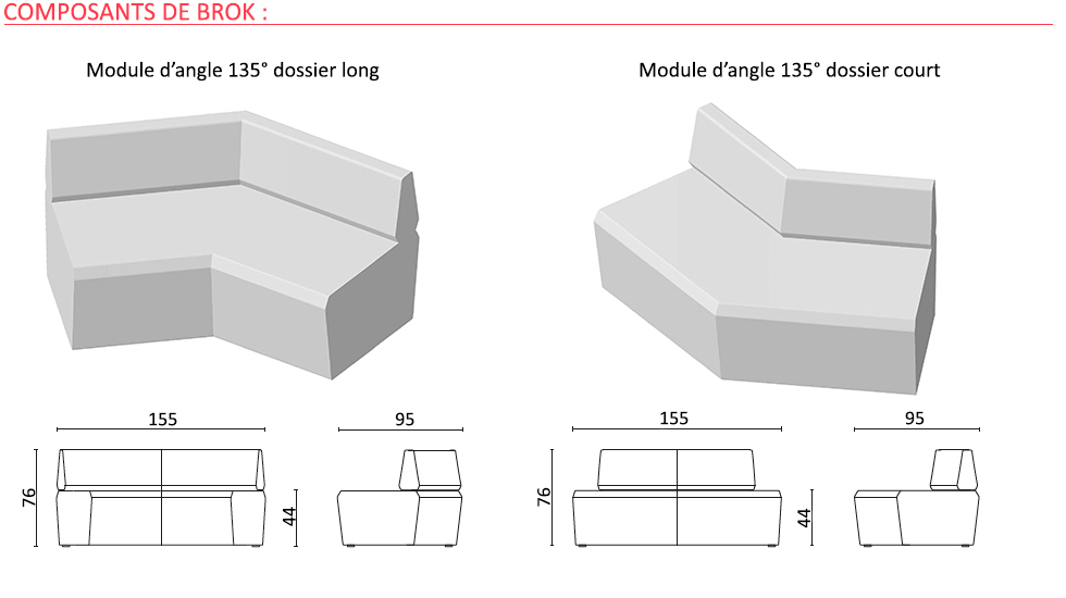 Canapé modulaire Brok 