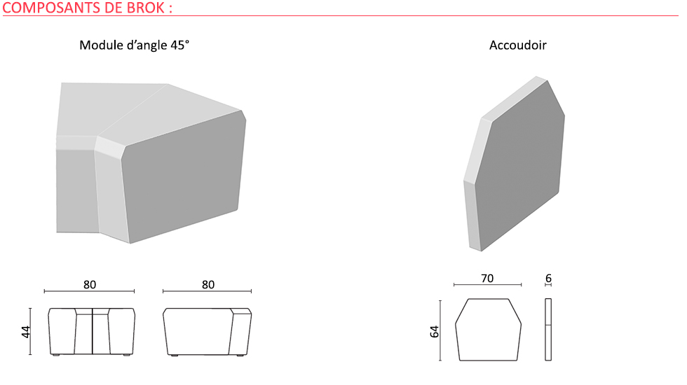 Canapé modulaire Brok 