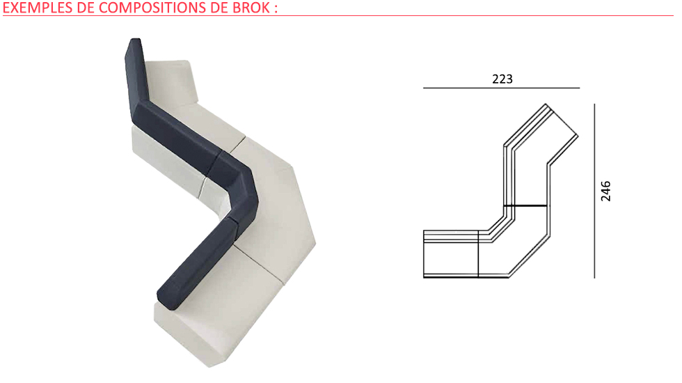 Canapé modulaire Brok 