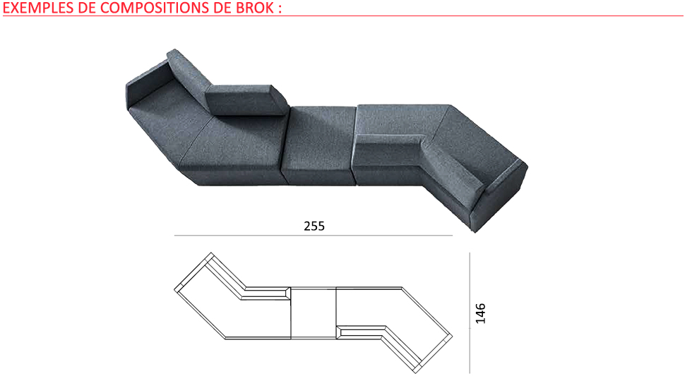Canapé modulaire Brok 