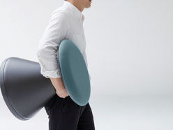 Lot de 2 poufs pivotants et basculants Champi