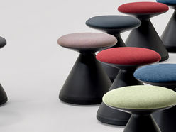 Lot de 2 poufs pivotants et basculants Champi