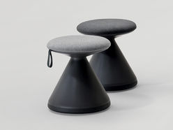 Lot de 2 poufs pivotants et basculants Champi