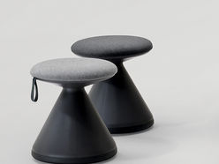 Lot de 2 poufs pivotants et basculants Champi