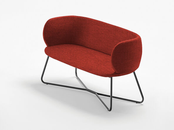 Canapé 2 places Elisabeth pieds métal