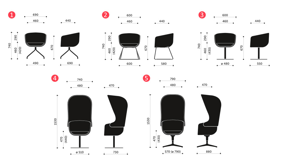 Fauteuil d'accueil Nu