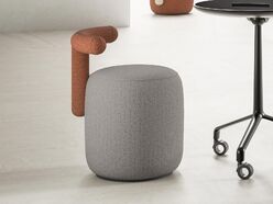 Pouf Merlino sur roulettes et dossier réglable