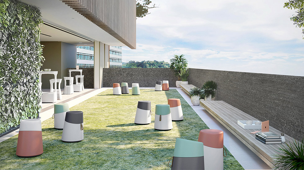 Pouf-tabouret Kulbu