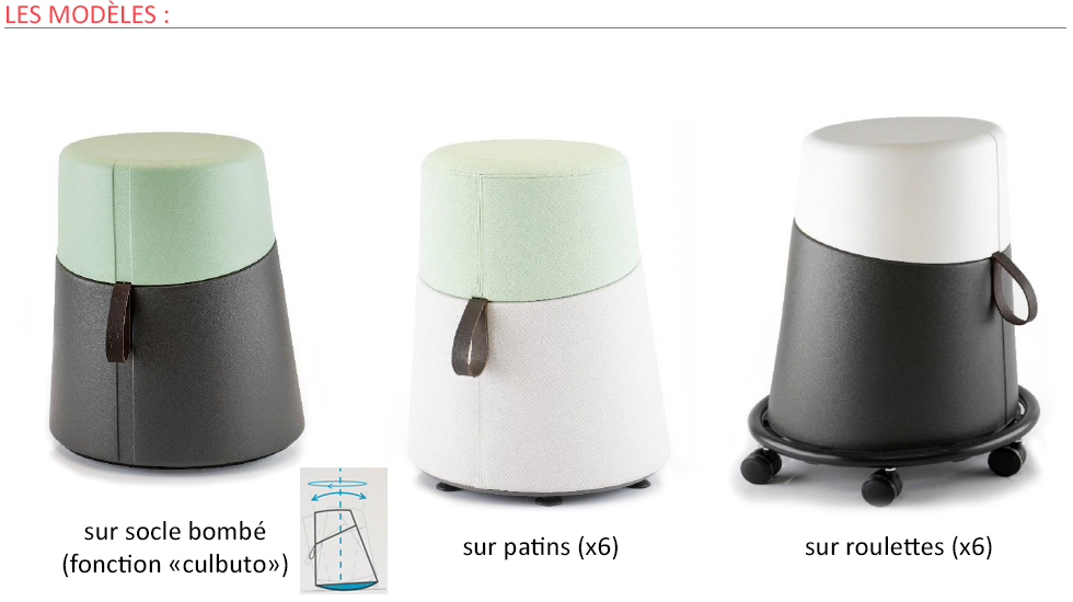 Pouf-tabouret Kulbu