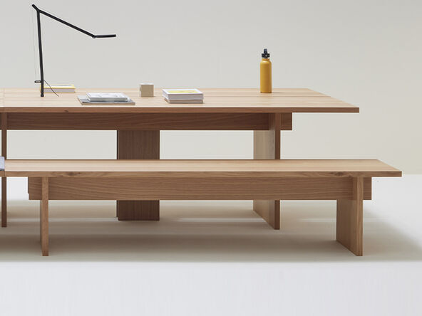 Banc artisanal en placage bois Leiho