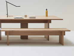Banc artisanal en placage bois Leiho