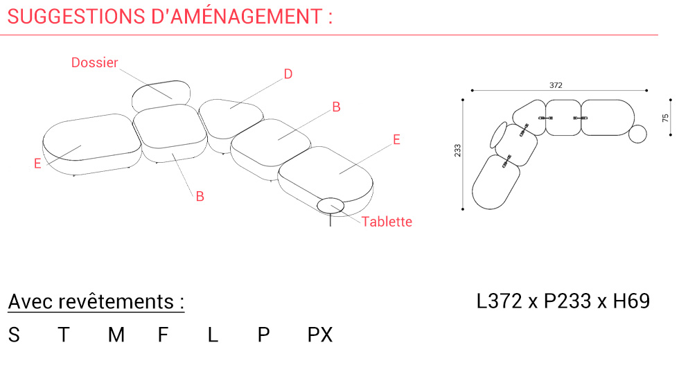 Banquette d'accueil Code