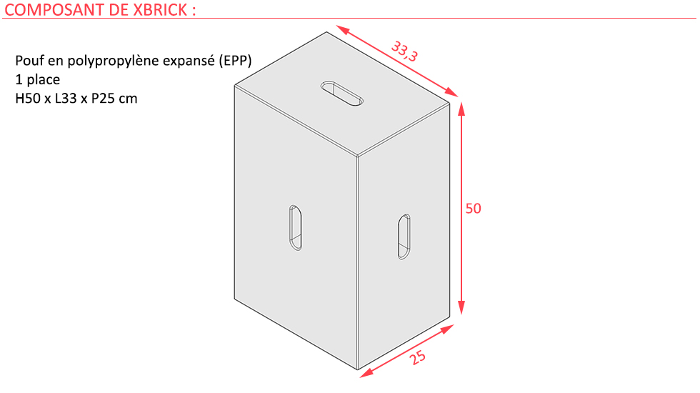 Pouf versatile Xbrick