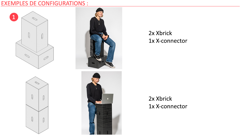 Pouf versatile Xbrick