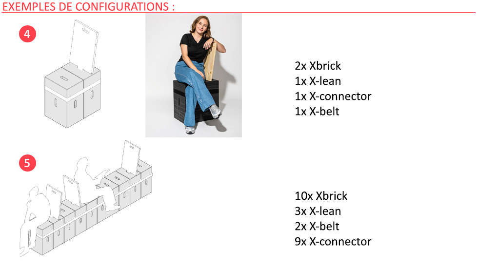 Pouf versatile Xbrick