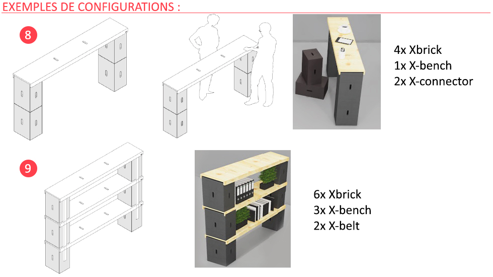 Pouf versatile Xbrick