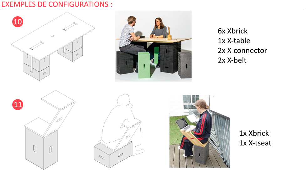 Pouf versatile Xbrick