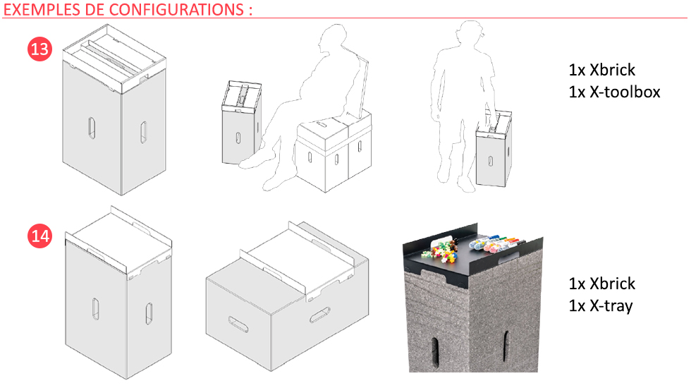 Pouf versatile Xbrick