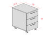Caisson mobile 3 tiroirs Forté