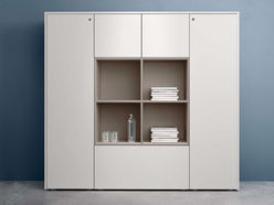 Armoire mi-haute avec niche et tiroirs L184 H170 cm About Office