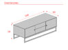 Meuble de service About Office avec tiroirs et portes coulissantes
