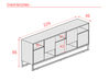 Meuble de service About Office 5 portes avec niches