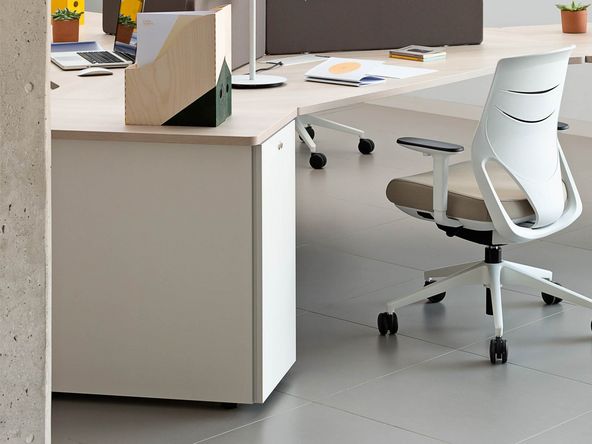 Caisson hauteur bureau double accès TWIST