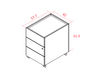 Caisson mobile 3 tiroirs Cedar