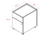 Caisson mobile 2 tiroirs Cedar