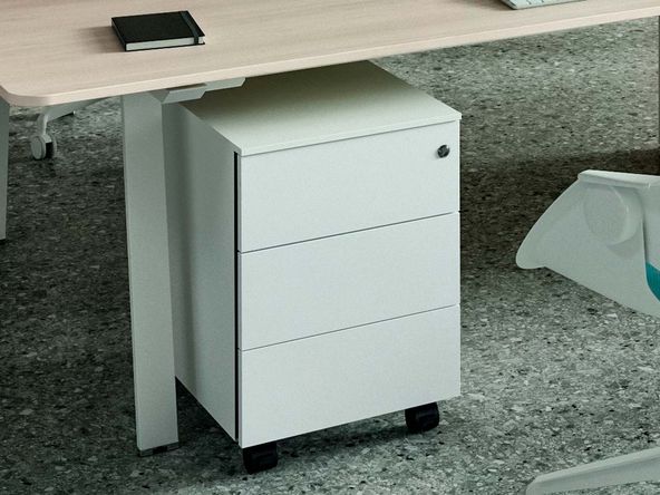 Caisson mobile 3 tiroirs Denomics sans poignées
